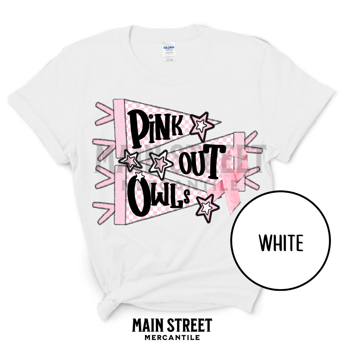 Pink Out Flag - Owls