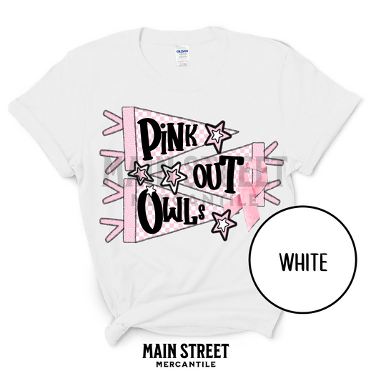 Pink Out Flag - Owls