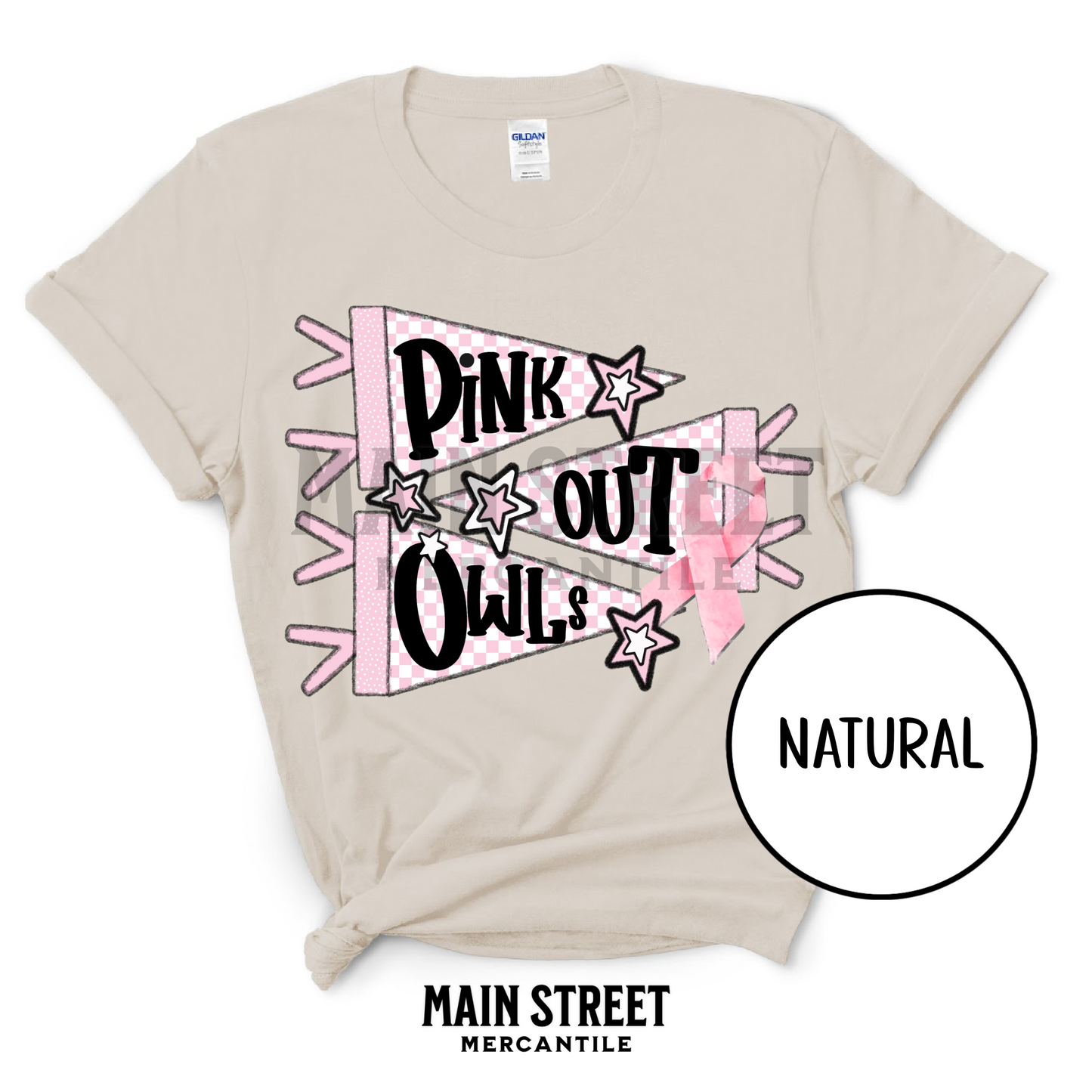 Pink Out Flag - Owls
