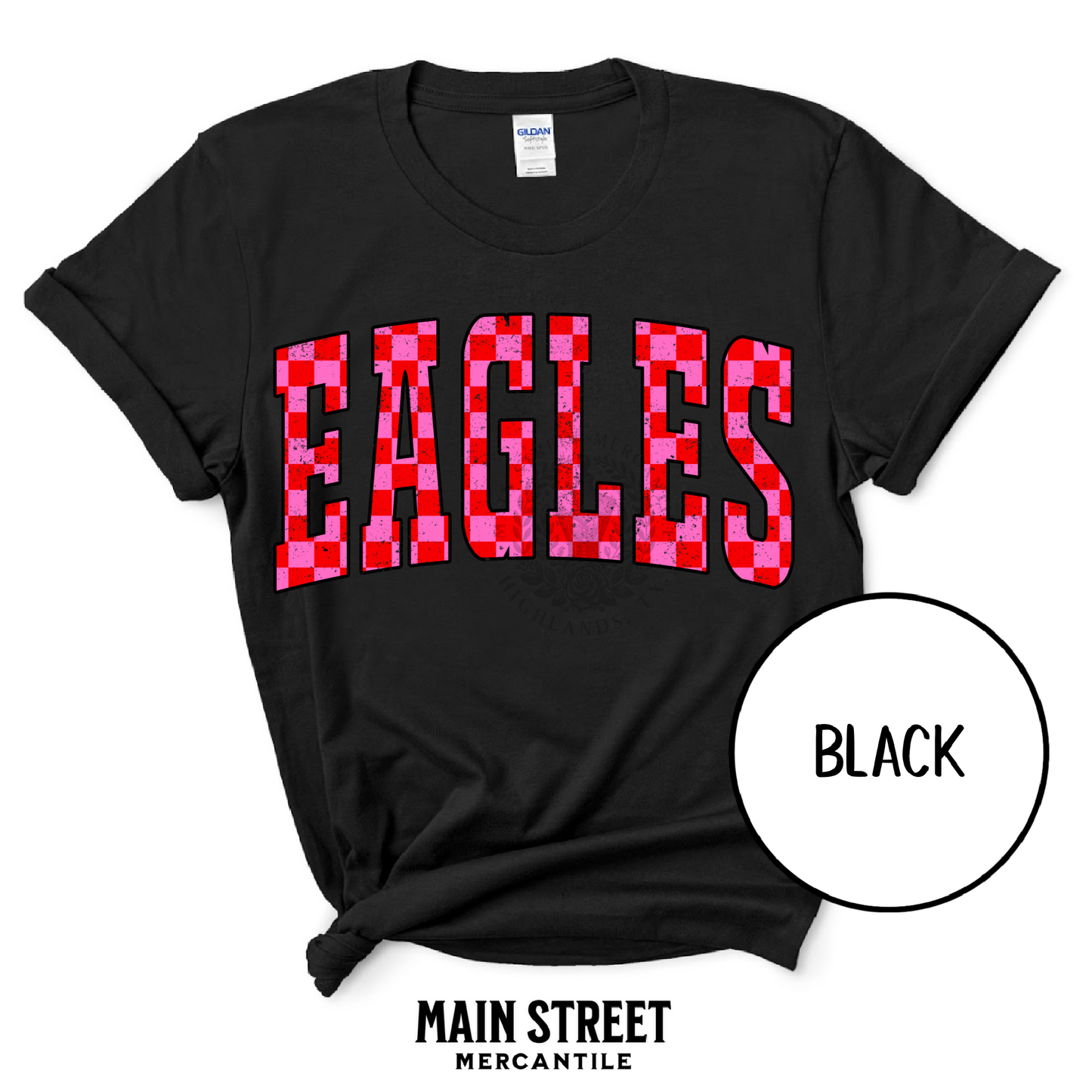 Valentine Checkered Varsity Eagles