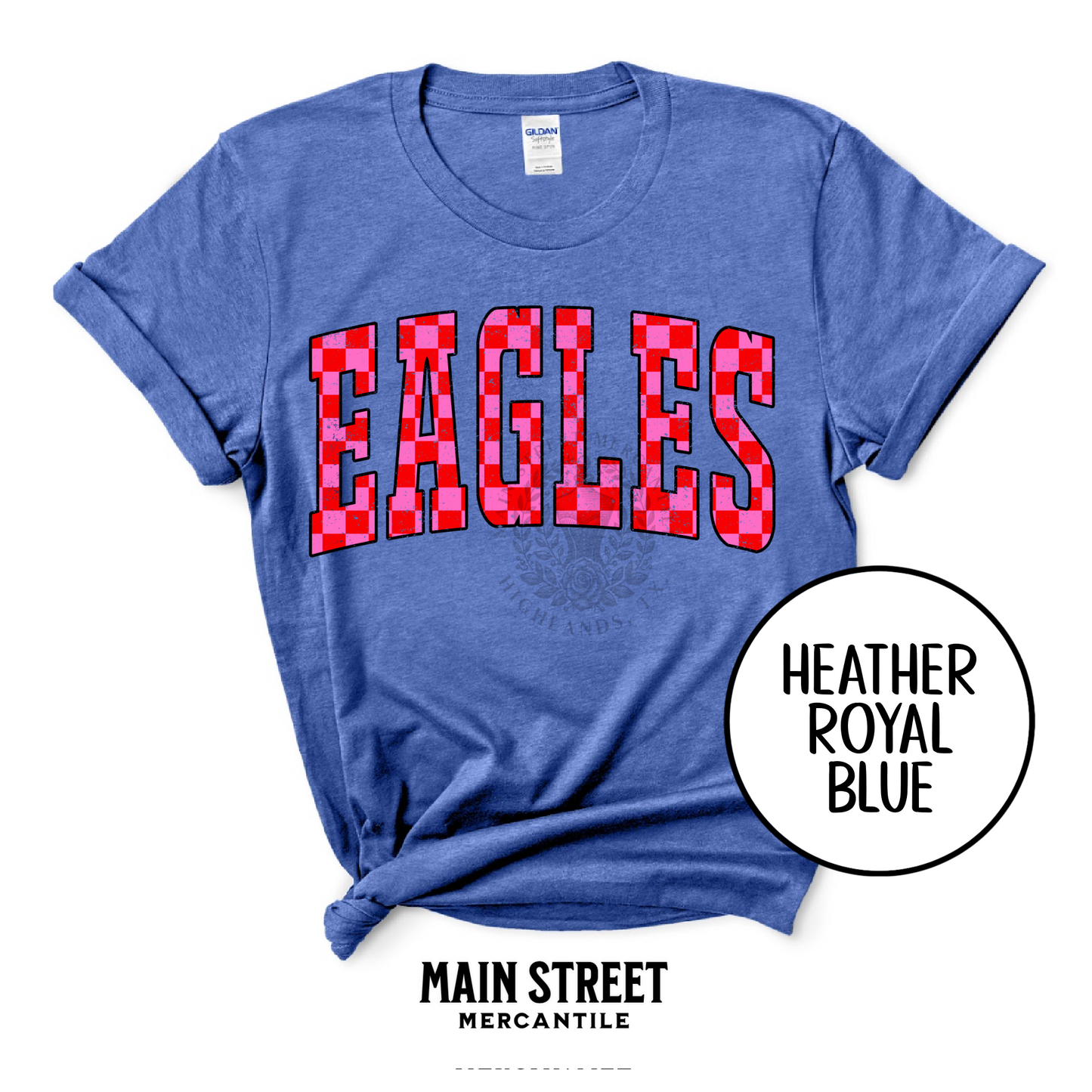 Valentine Checkered Varsity Eagles