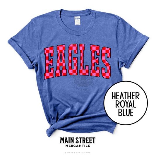 Valentine Checkered Varsity Eagles