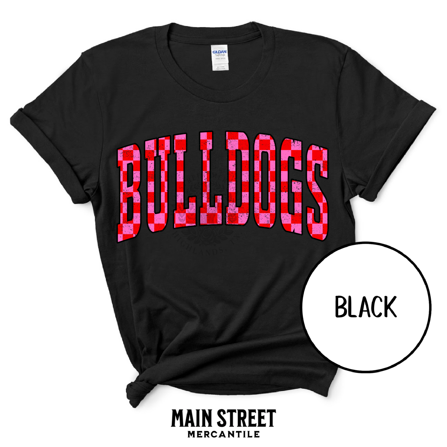 Valentines Checkered Varsity Bulldogs