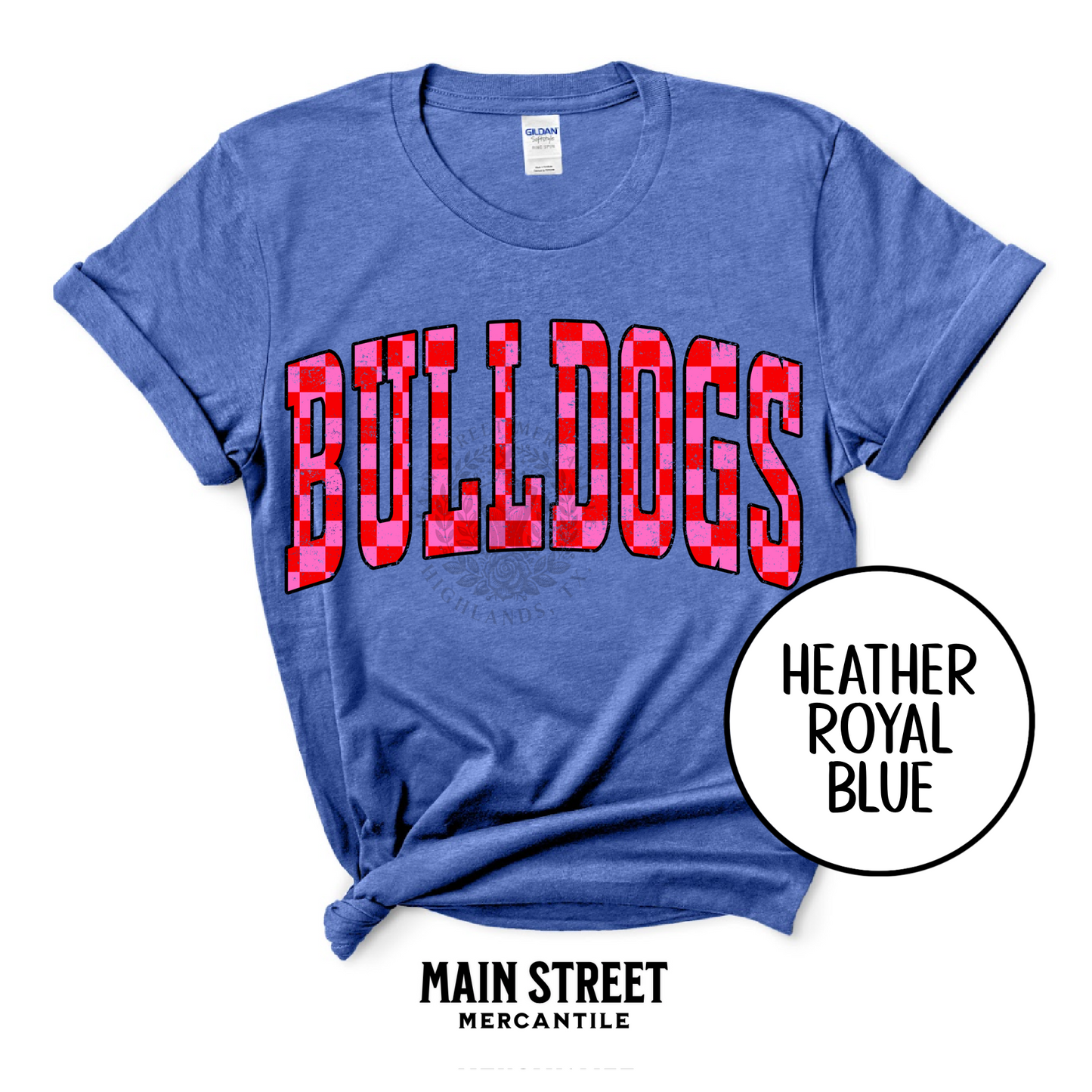 Valentines Checkered Varsity Bulldogs