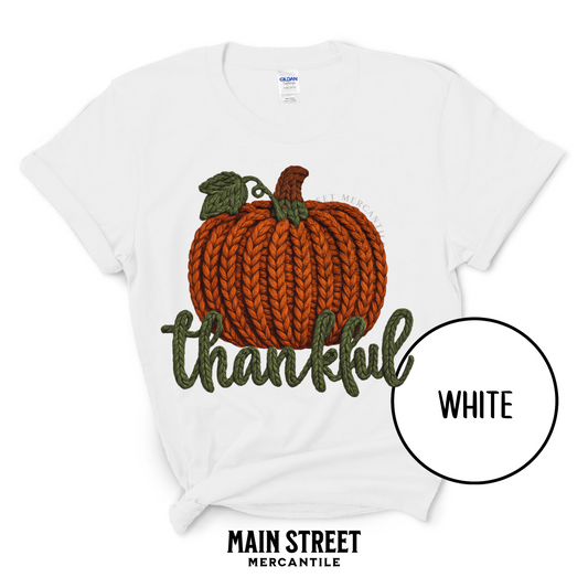 Thankful Faux Yarn Pumpkin
