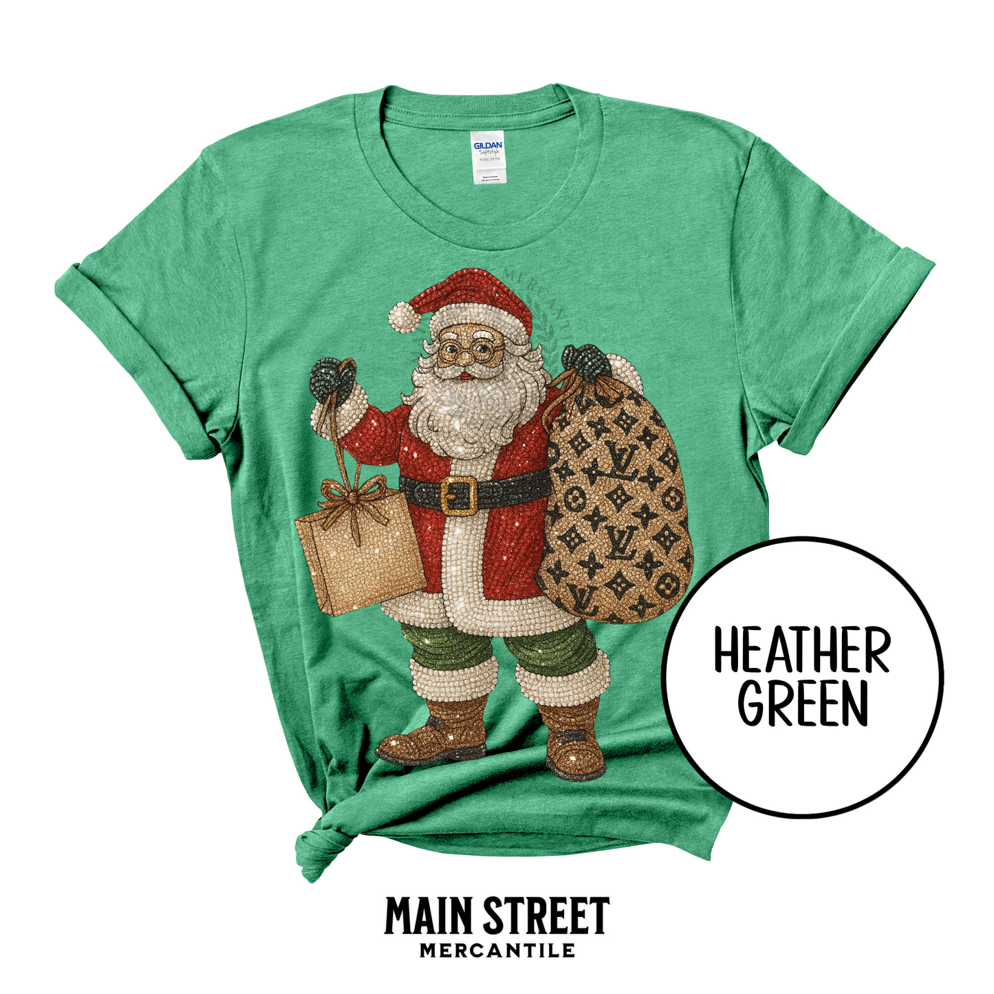 Boujee Rhinestone Santa