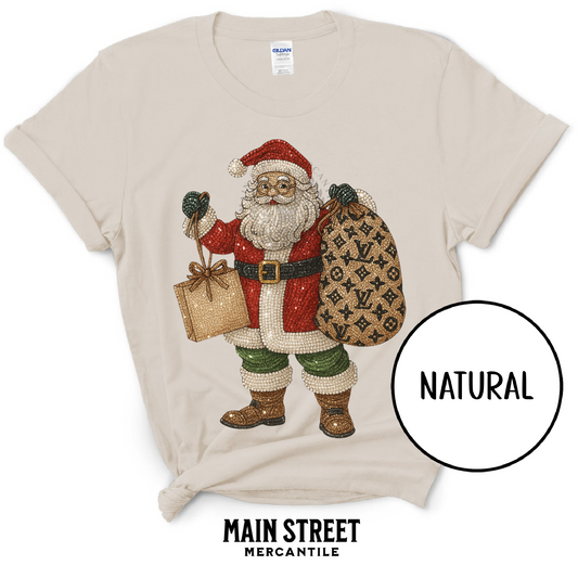 Boujee Rhinestone Santa