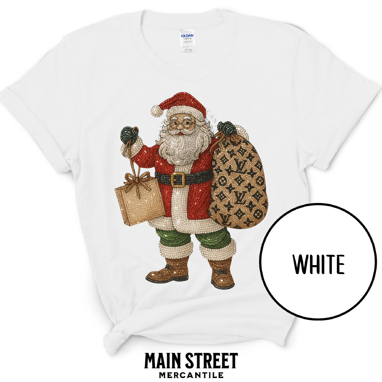 Boujee Rhinestone Santa