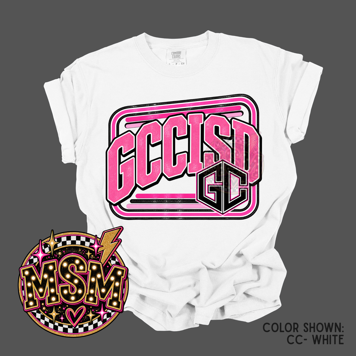 Varsity Square Mascot - GCCISD Pink