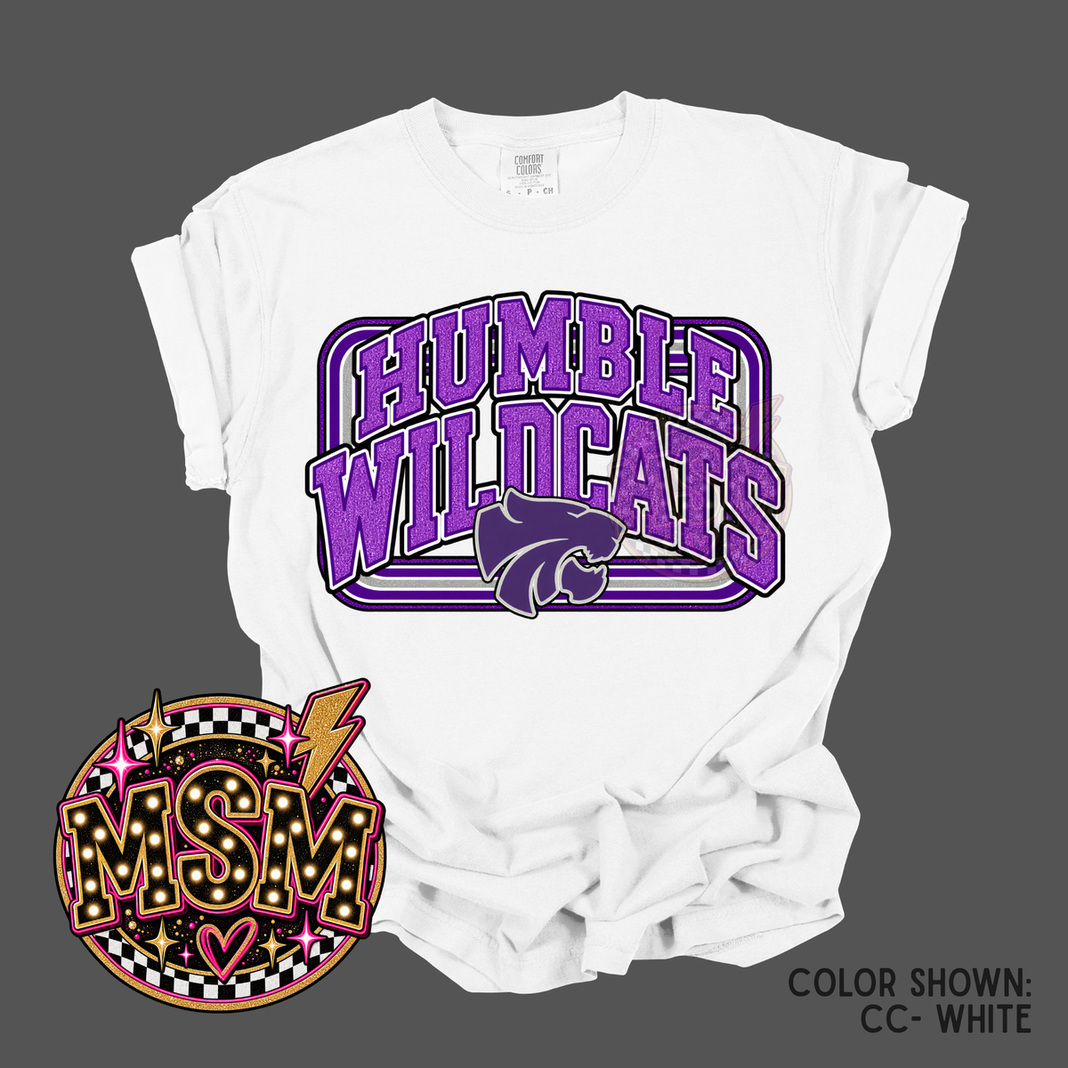 Varsity Square Mascot - Humble Wildcats