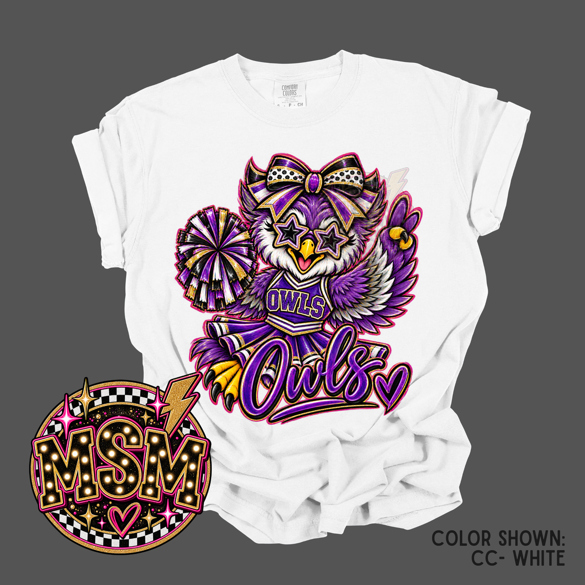 Cheer Doodle Mascot - Owls