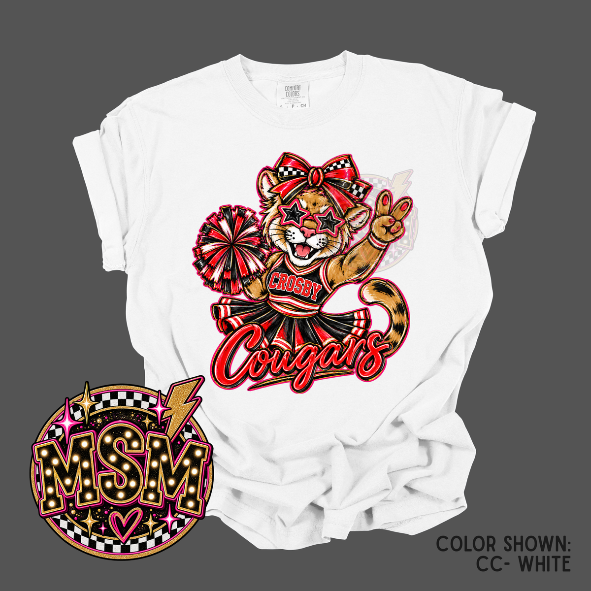 Cheer Doodle Mascot - Cougars