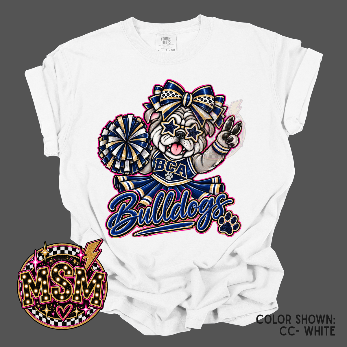 Cheer Doodle Mascot - Bulldogs BCA