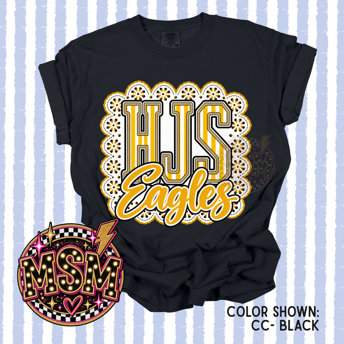 Lace Mascot - HJS Eagles Gold