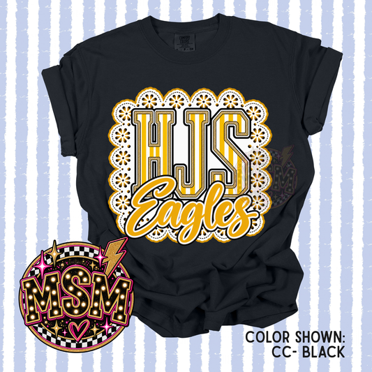 Lace Mascot - HJS Eagles Gold
