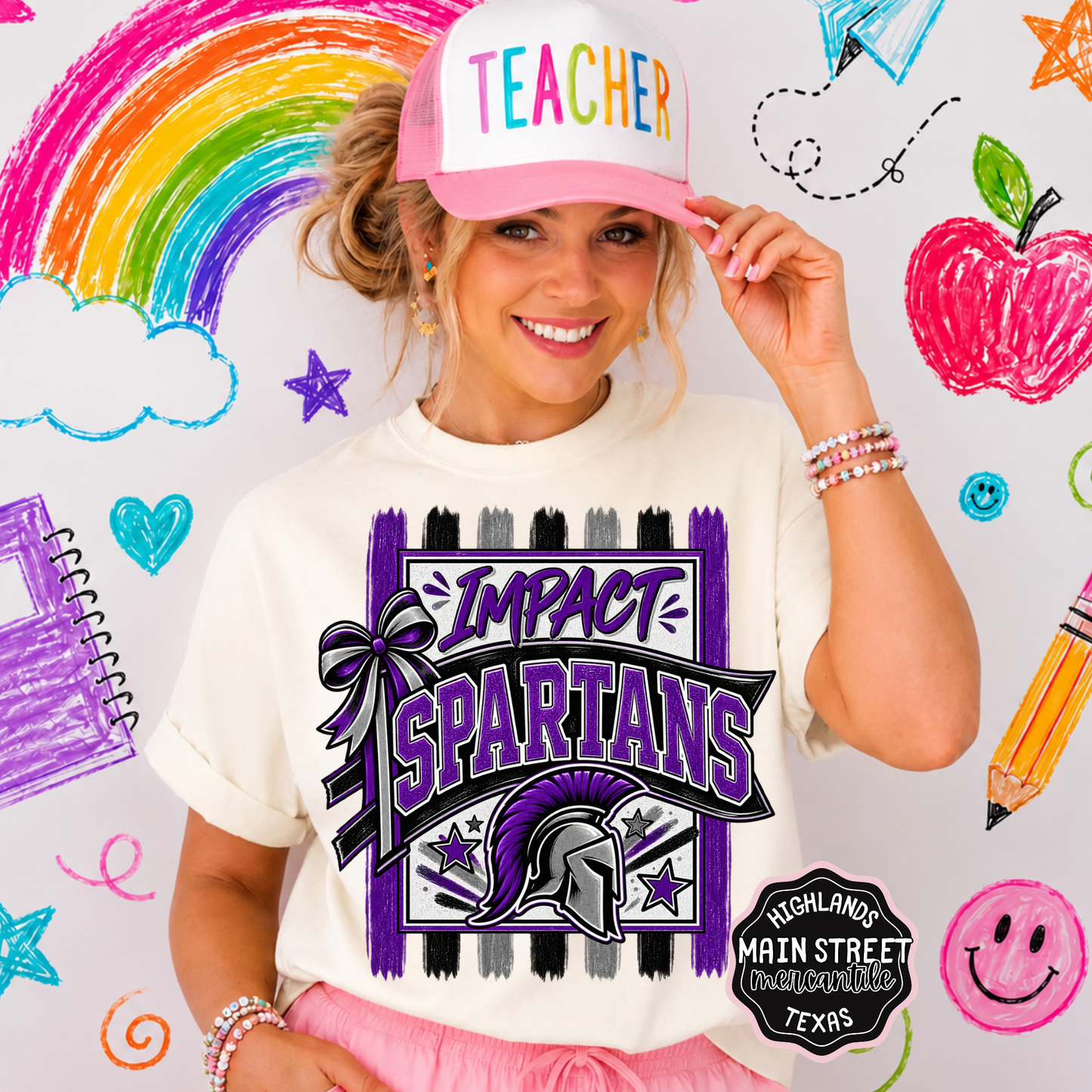 Striped Pennant Flag - Spartans