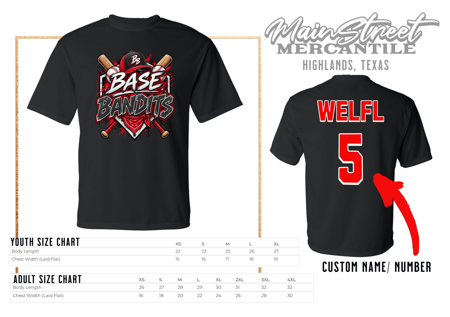 Base Bandits Team Shirts
