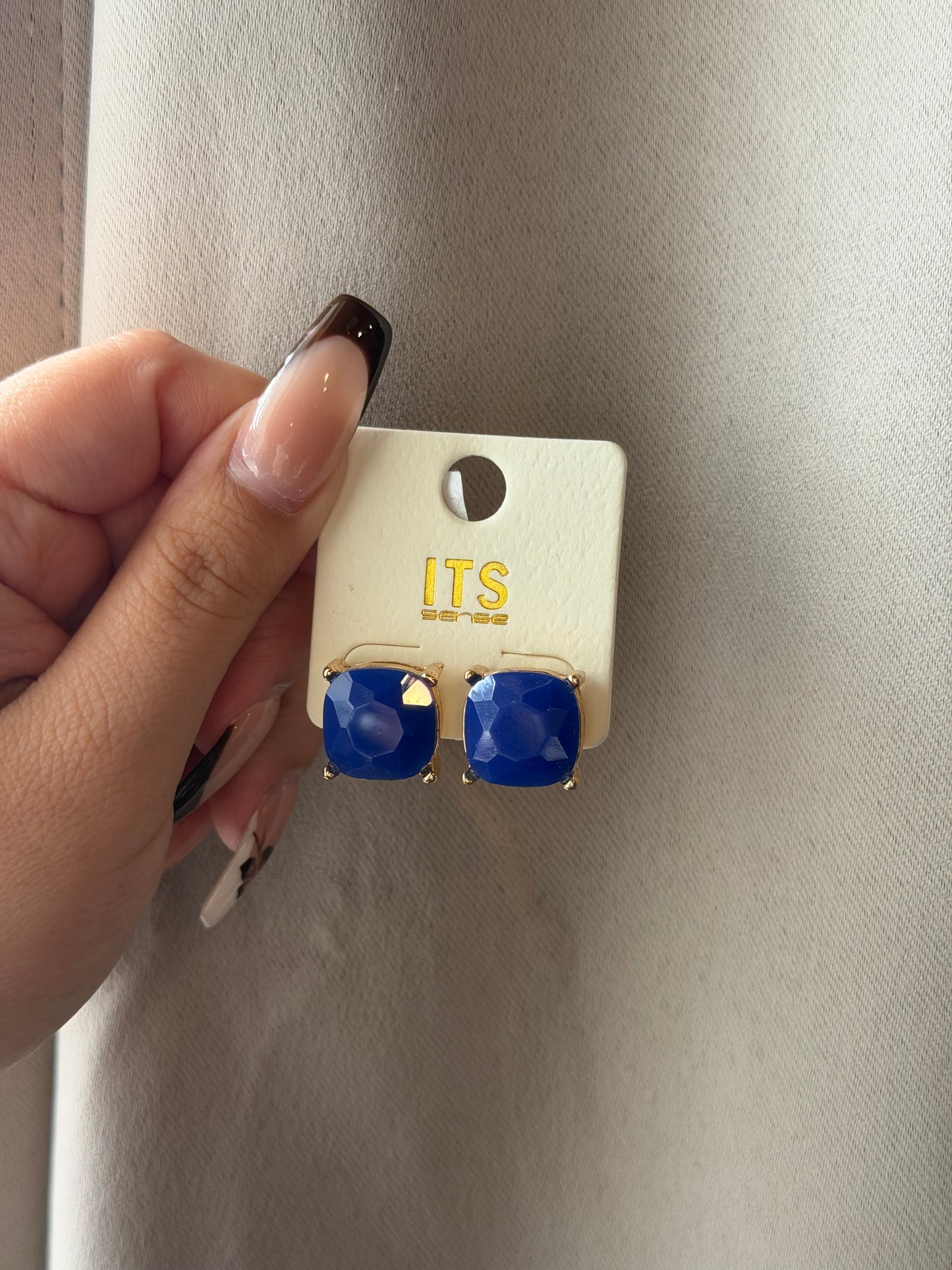 Classic Blue Stud Earrings