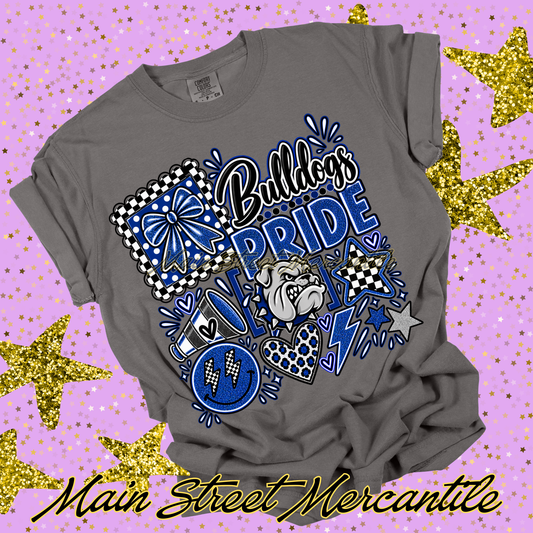 Mascot Doodle - Bulldogs (Navy)