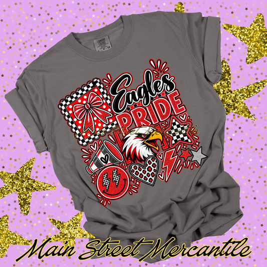 Mascot Doodle - Eagles (Red)