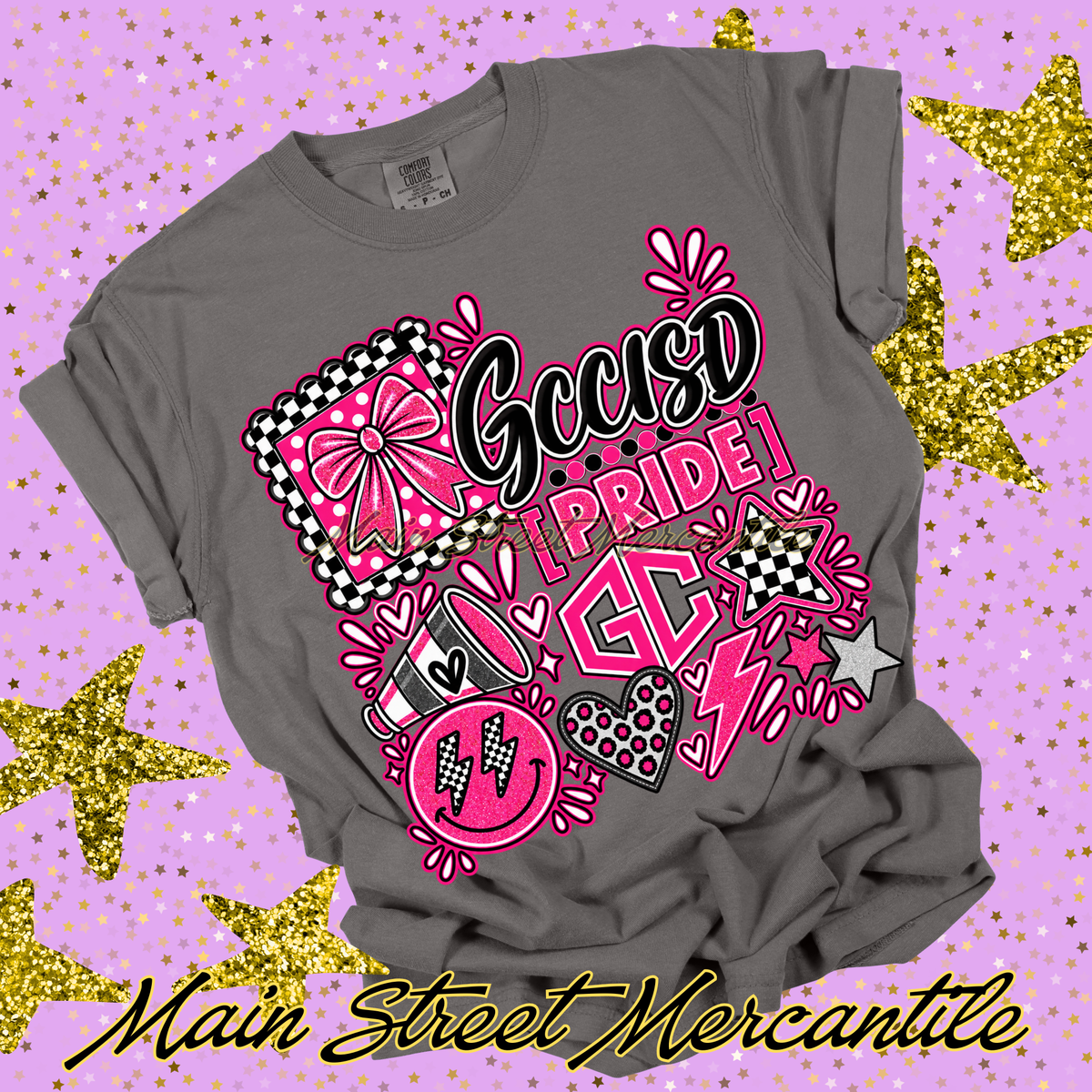 Mascot Doodle - GCCISD (Pink)