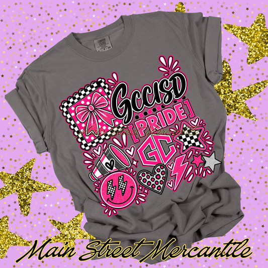 Mascot Doodle - GCCISD (Pink)