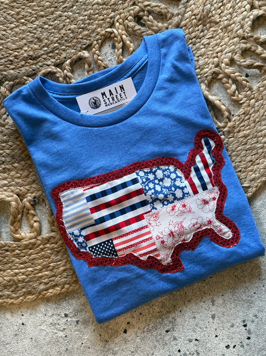 America Embroidered Tee