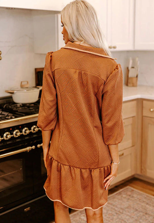 Desert Gold Textured Dress