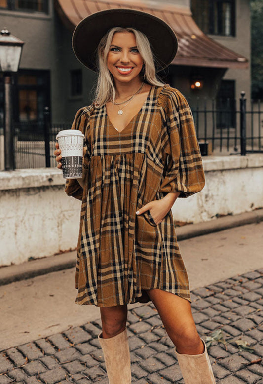 Empire Fall Babydoll Dress