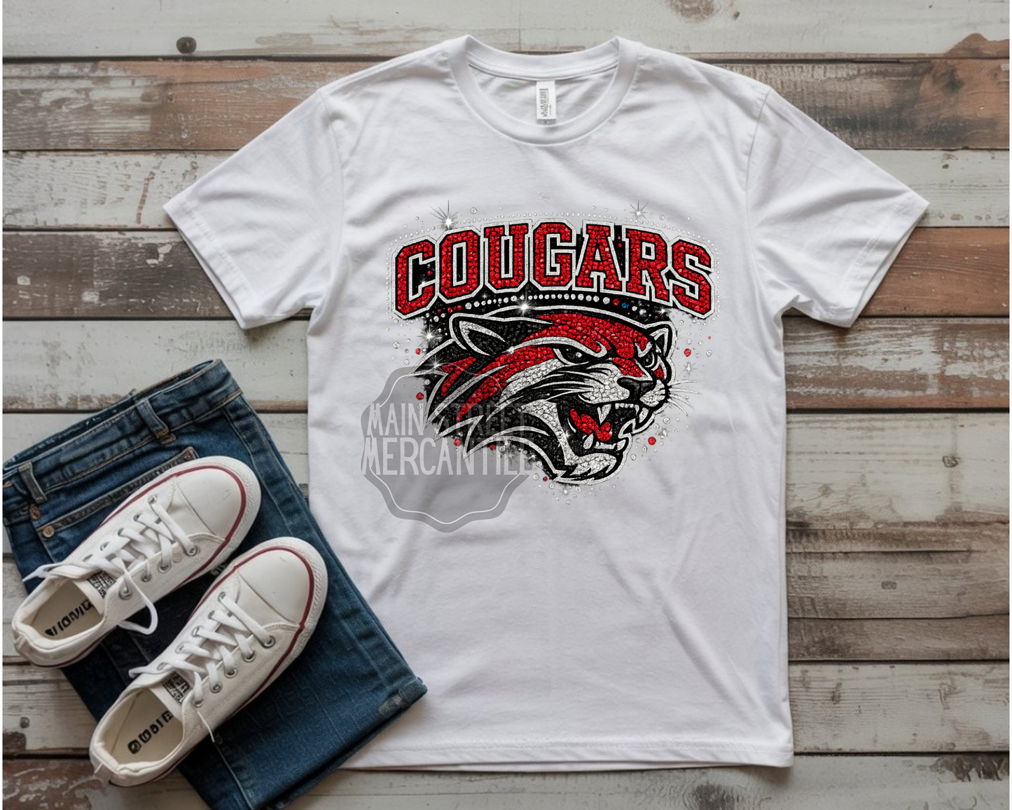Faux Rhinestone Cougars