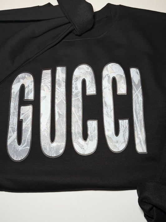 Boujee Camo Sweatshirt - Black