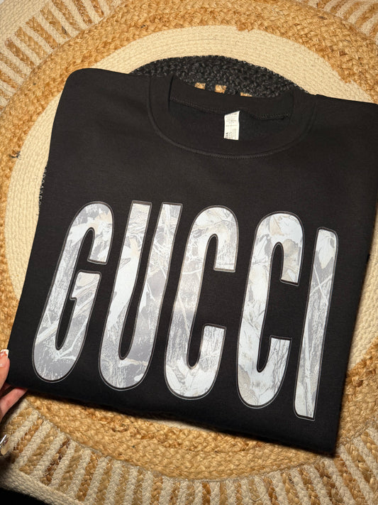 Boujee Camo Sweatshirt - Black