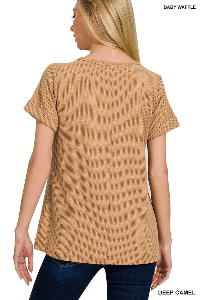 Melage Waffle Henley Top