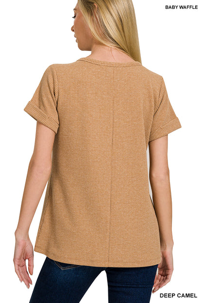 Melage Waffle Henley Top