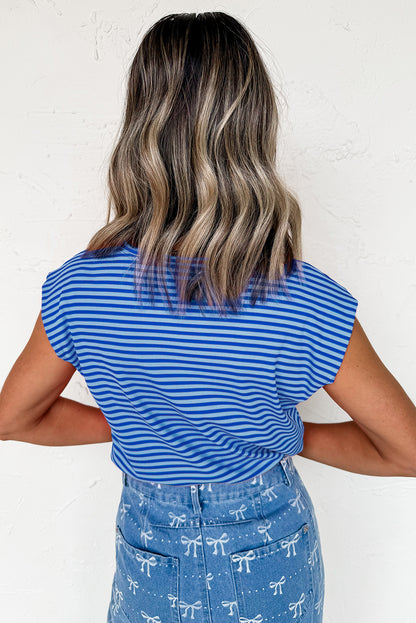 Striped Cap Sleeve Top