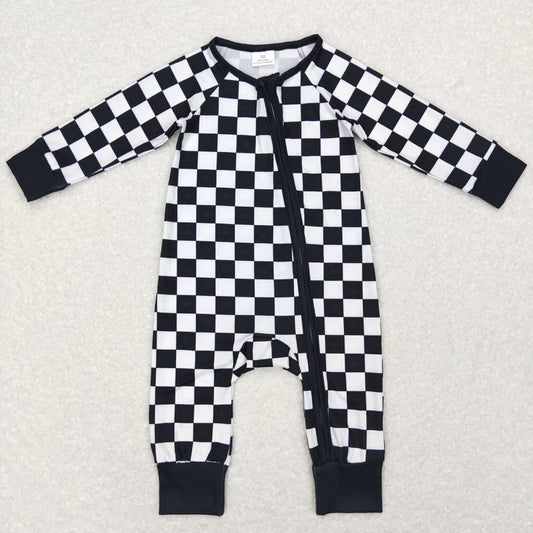 Checkered Sleeper Romper