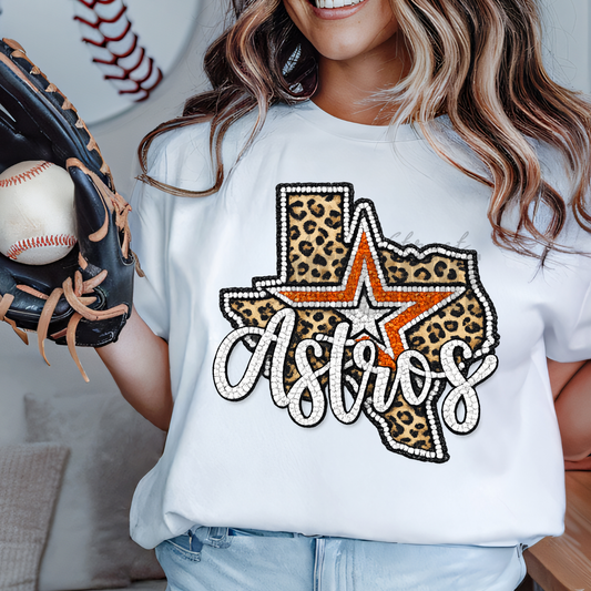 Rhinestone Leopard Astros