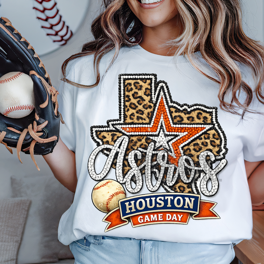Rhinestone Astros Game Day