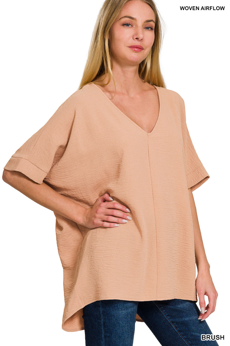 Airflow VNeck Top - Brushed