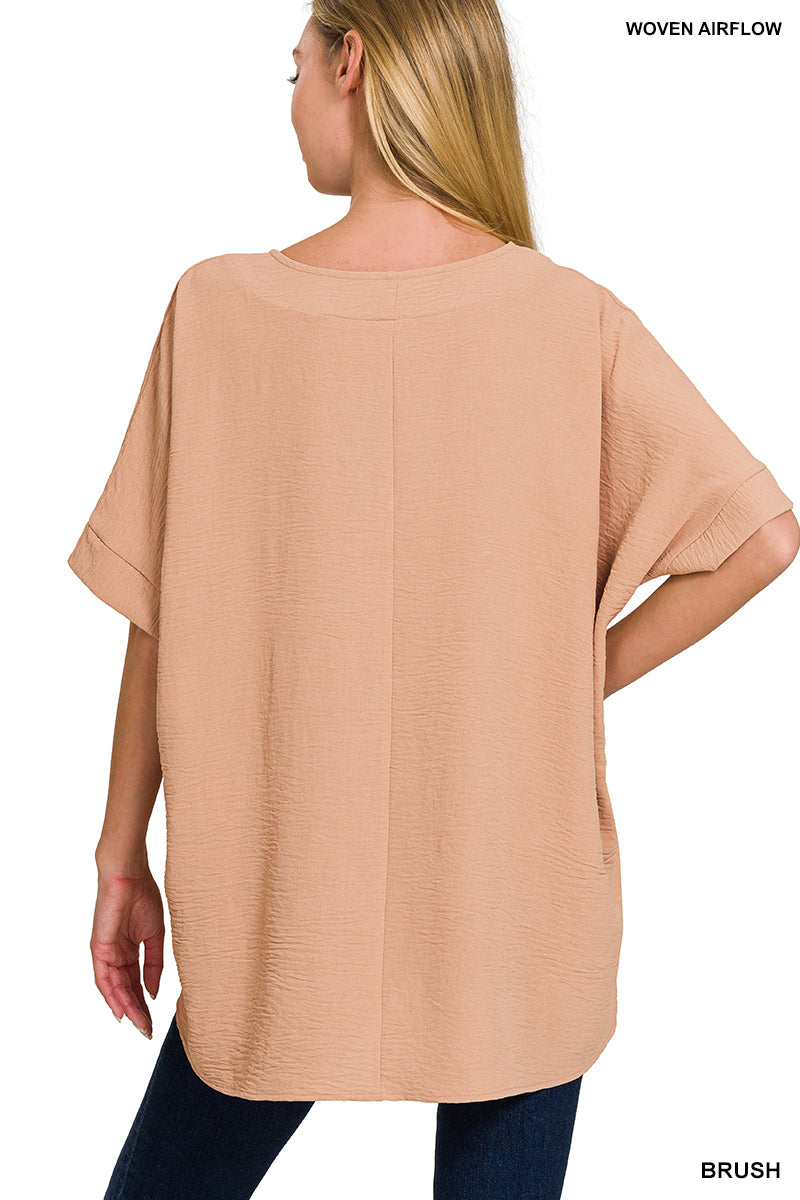 Airflow VNeck Top - Brushed