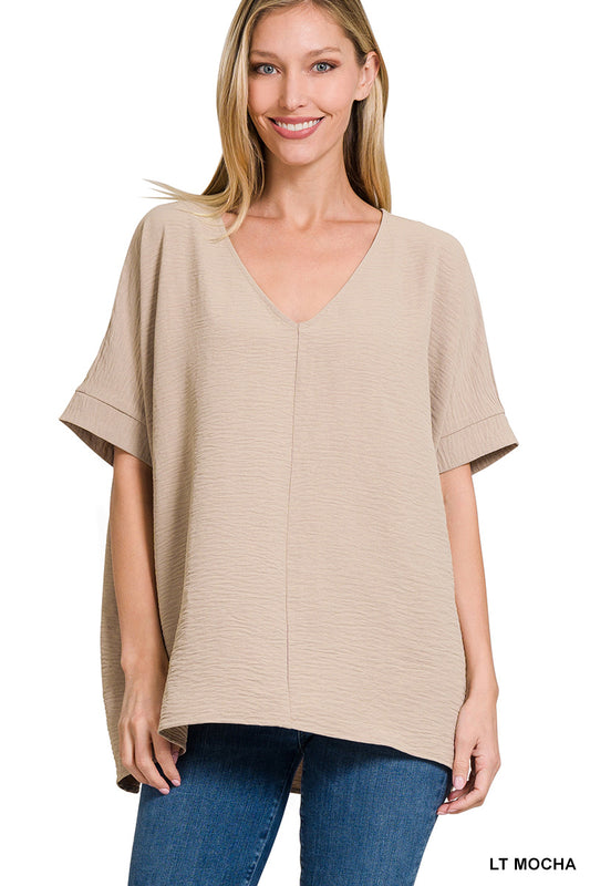 Airflow VNeck Top - Mocha