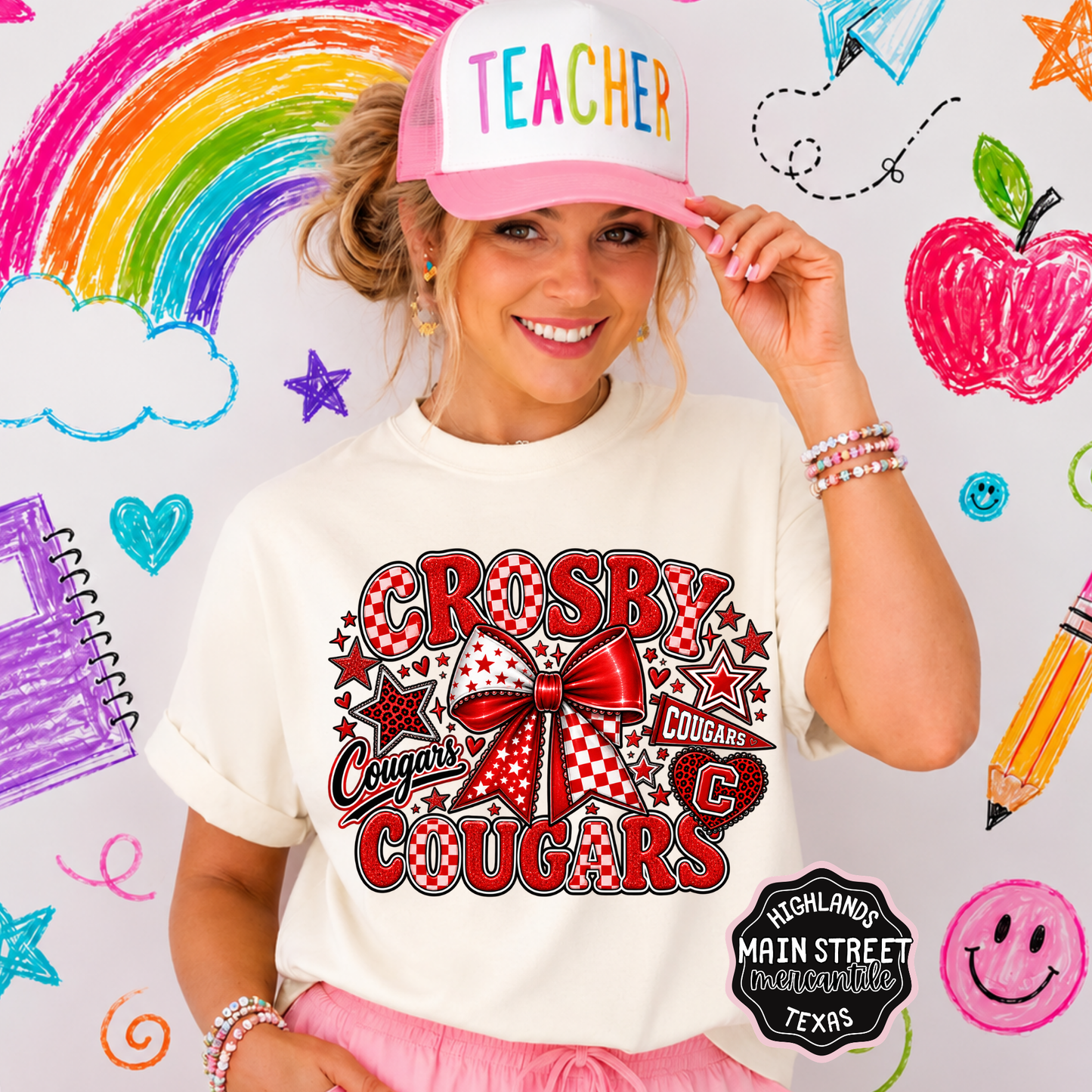 Bow Style Crosby Cougars