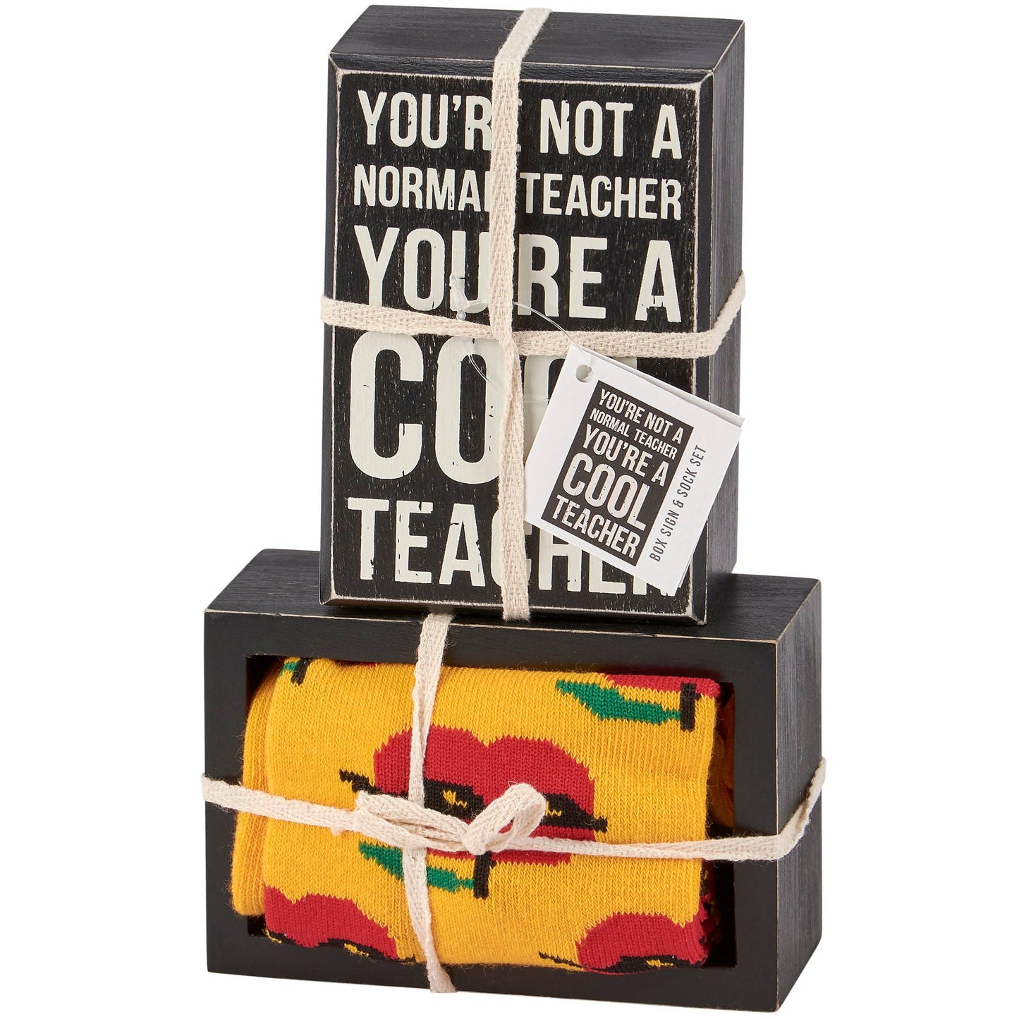 Cool Teacher Box Sign & Sock Set