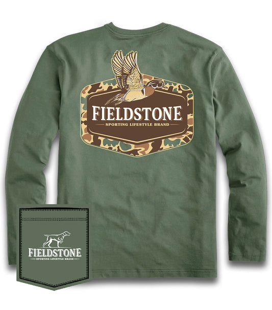Fieldstone Camo Wood Duck Long Sleeve