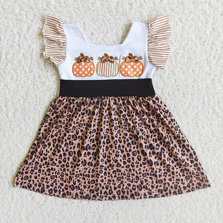 Pumpkin Leopard Dress
